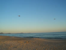 atardecer en la playa de santa ana